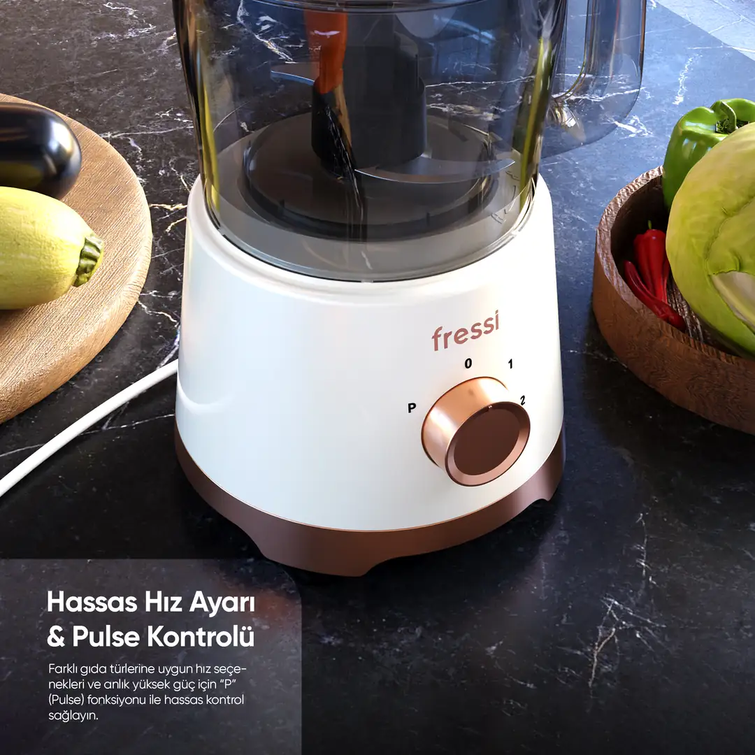 Power Blender Seti Mutfak Robotu Salata Doğrayıcı 2,5L 1200W FR
