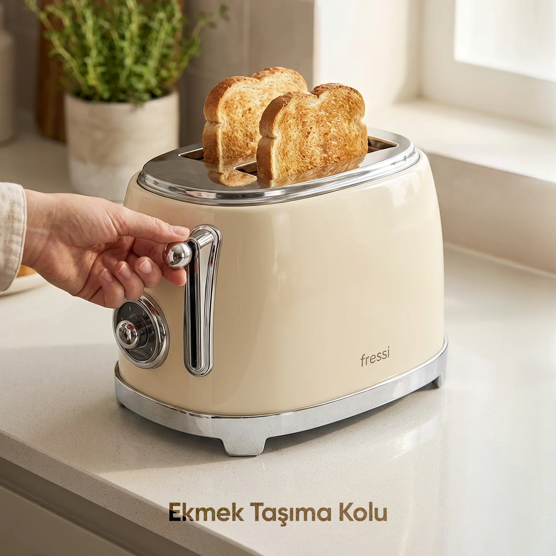 FR-EK0525 Panella 2 Dilim + Tost Aparatlı Krem Ekmek Kızartma Makinesi