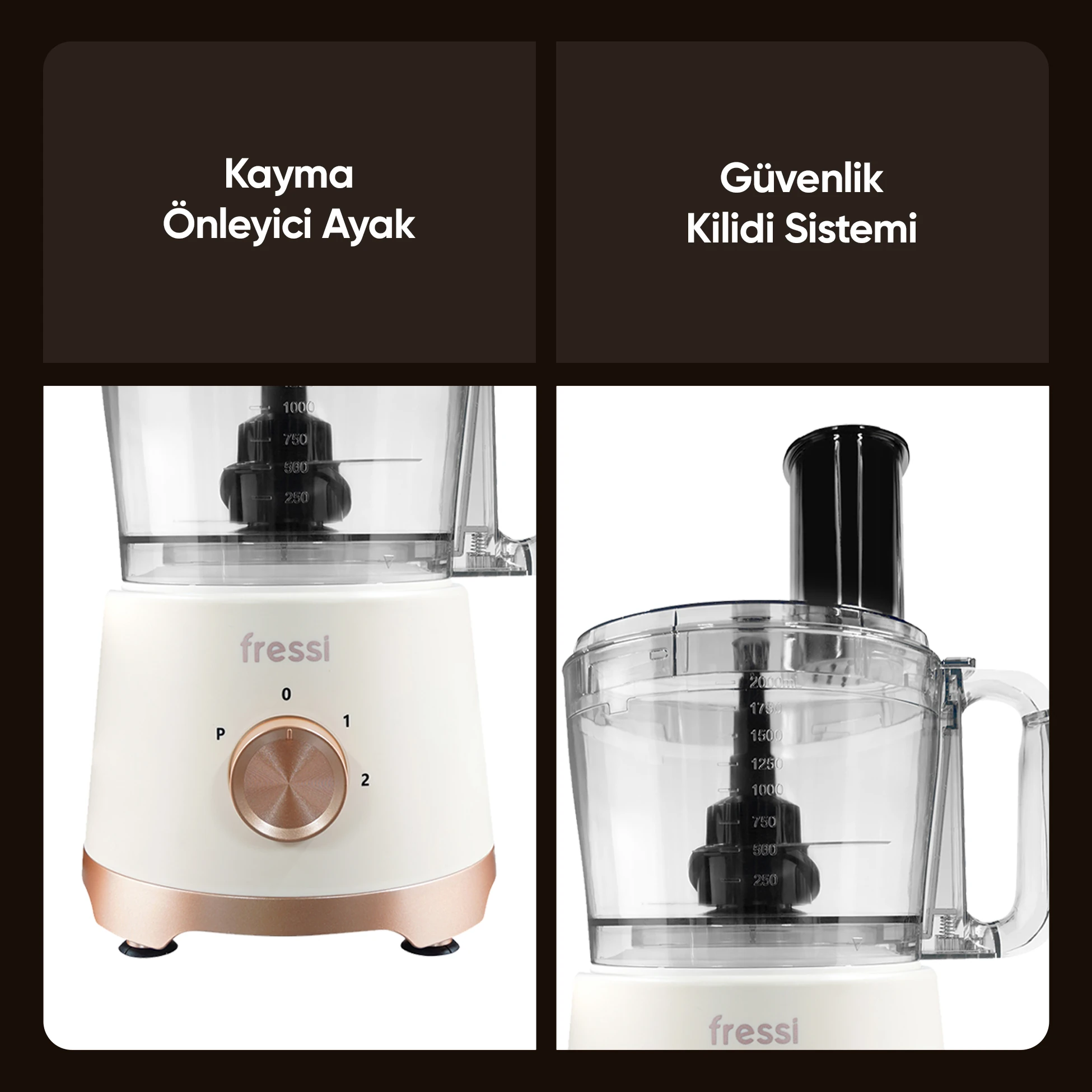 Power Blender Seti Mutfak Robotu Salata Doğrayıcı 2,5L 1200W FR-PBL02 Armonia