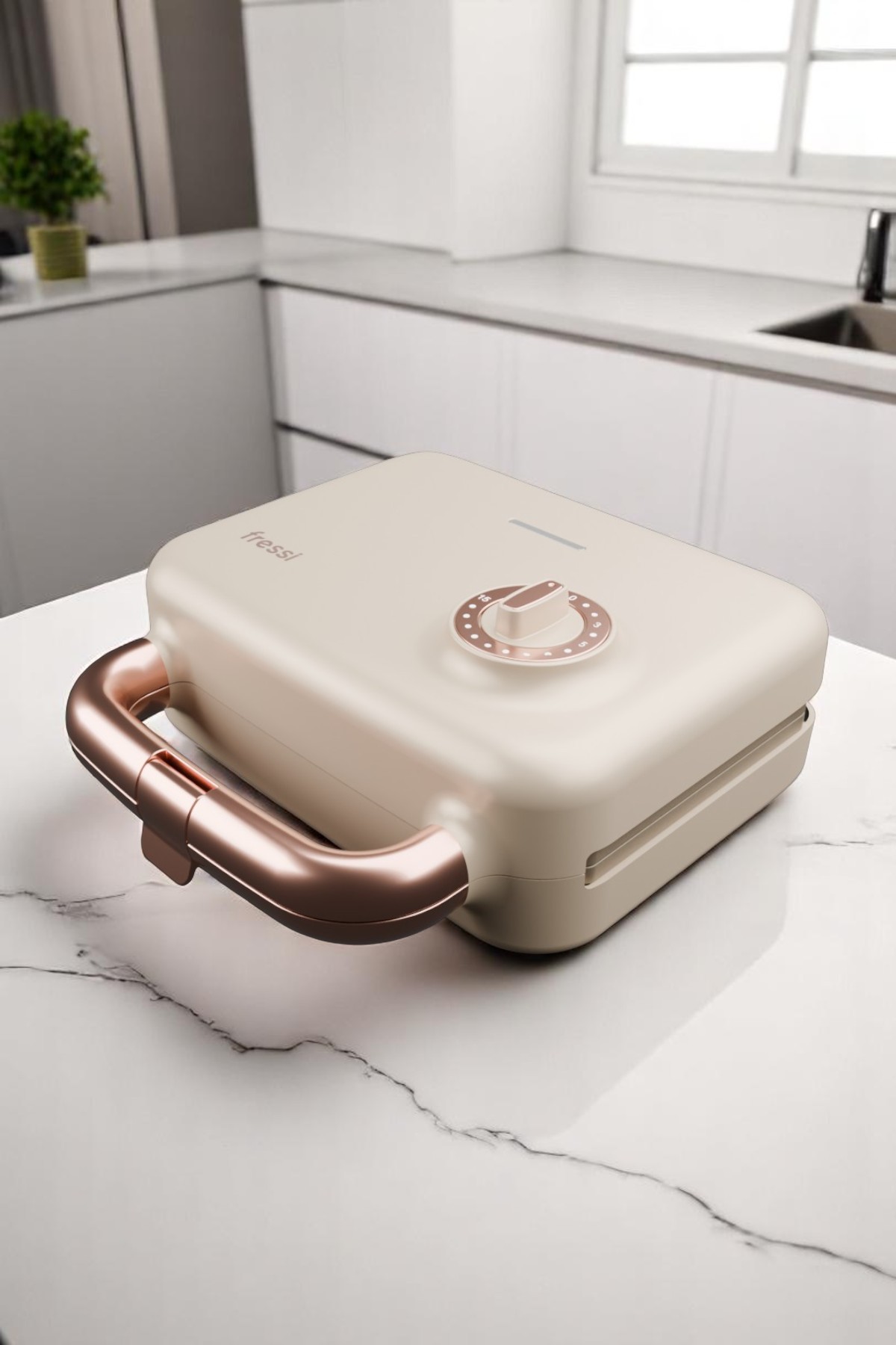 Çıkarılabilir Yapışmaz Plakalı Ikili Waffle Ve Tost Makinesi Fr-tm51 Triochef
