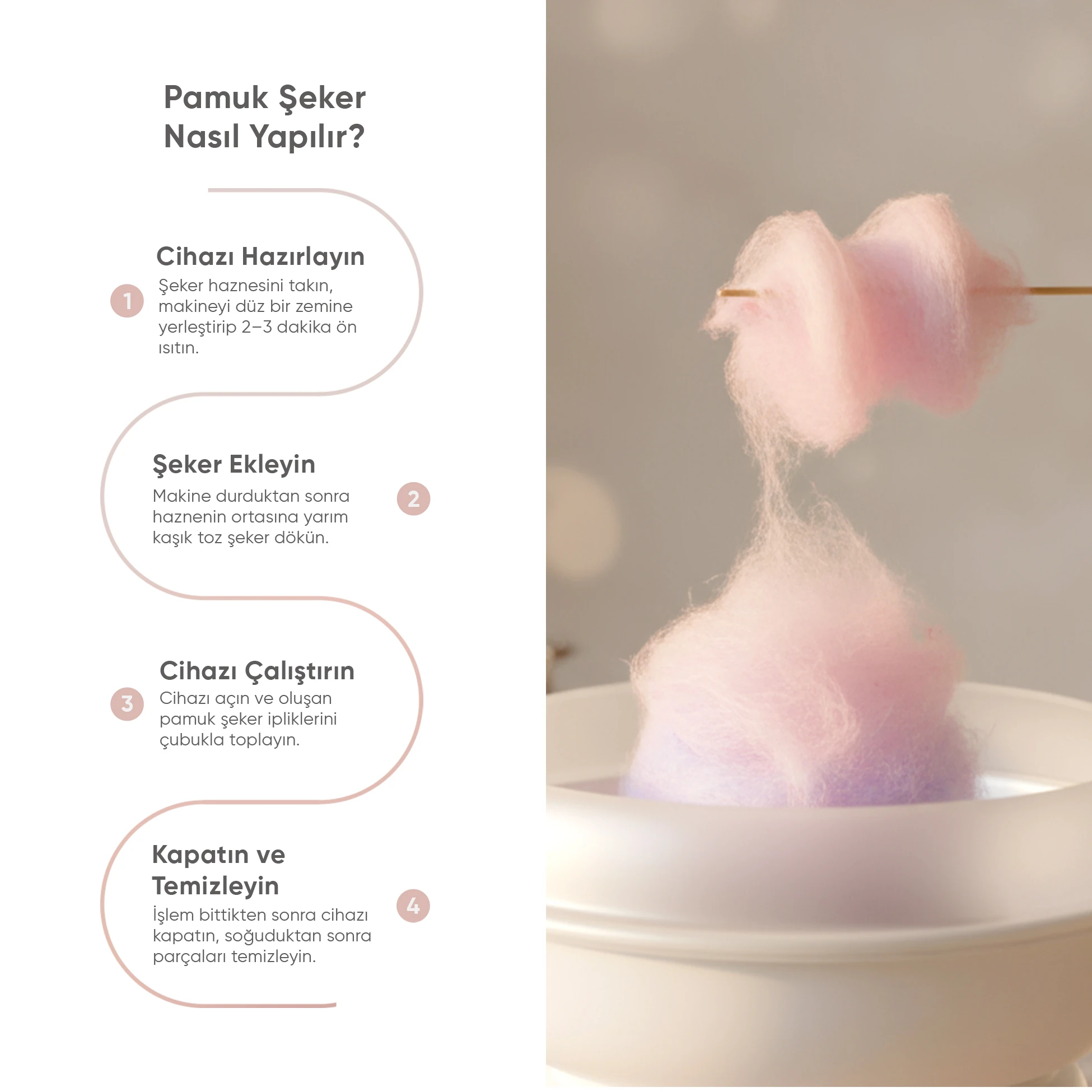 Çelik Hazneli 500W Pamuk Şeker Makinesi FR-PM01 CottoFun