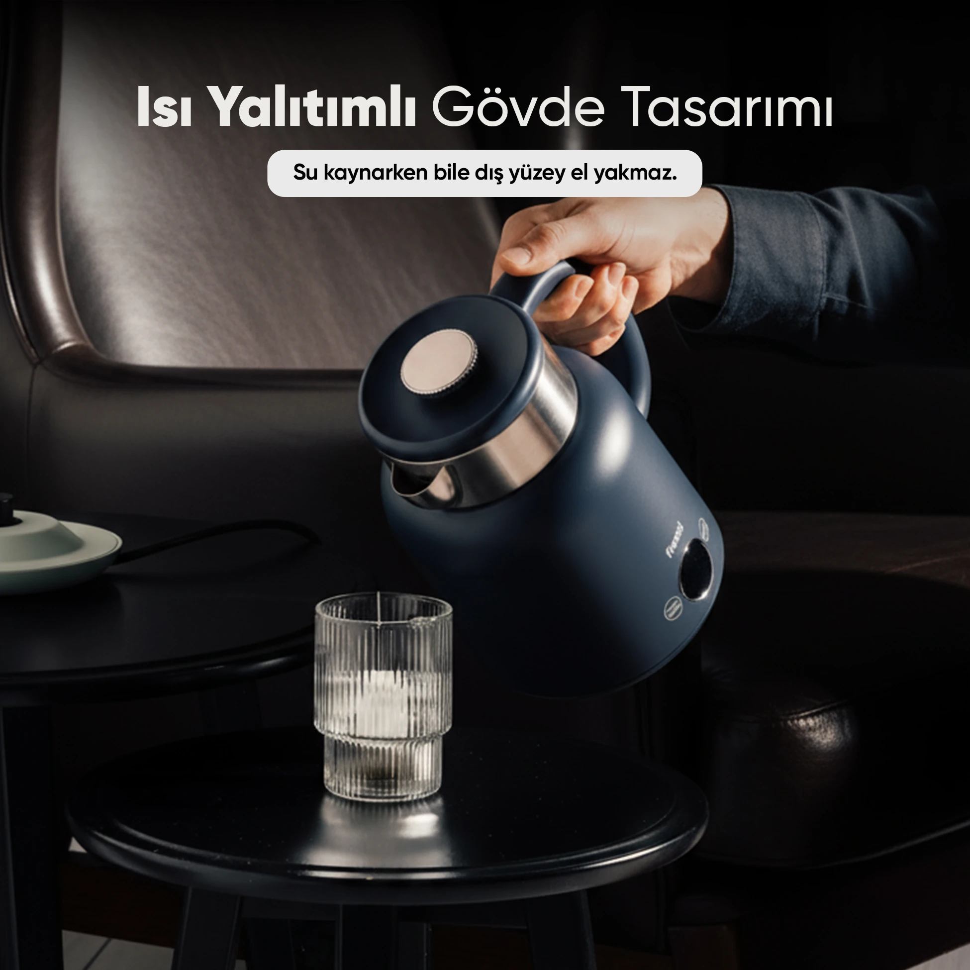 Elektrikli Su Isıtıcı Kettle 1.5 L Çelik Hazne KT-01 Urban