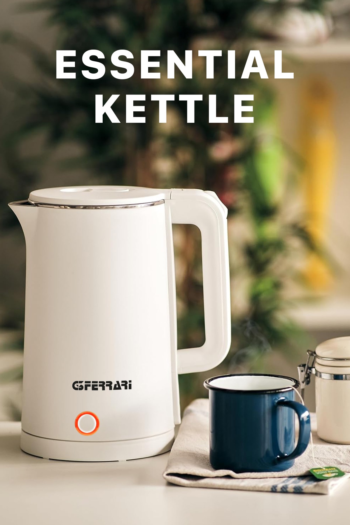 G3ferrari G10158 1,8L 1500W Beyaz Kettle Kablosuz Su Isıtıcısı