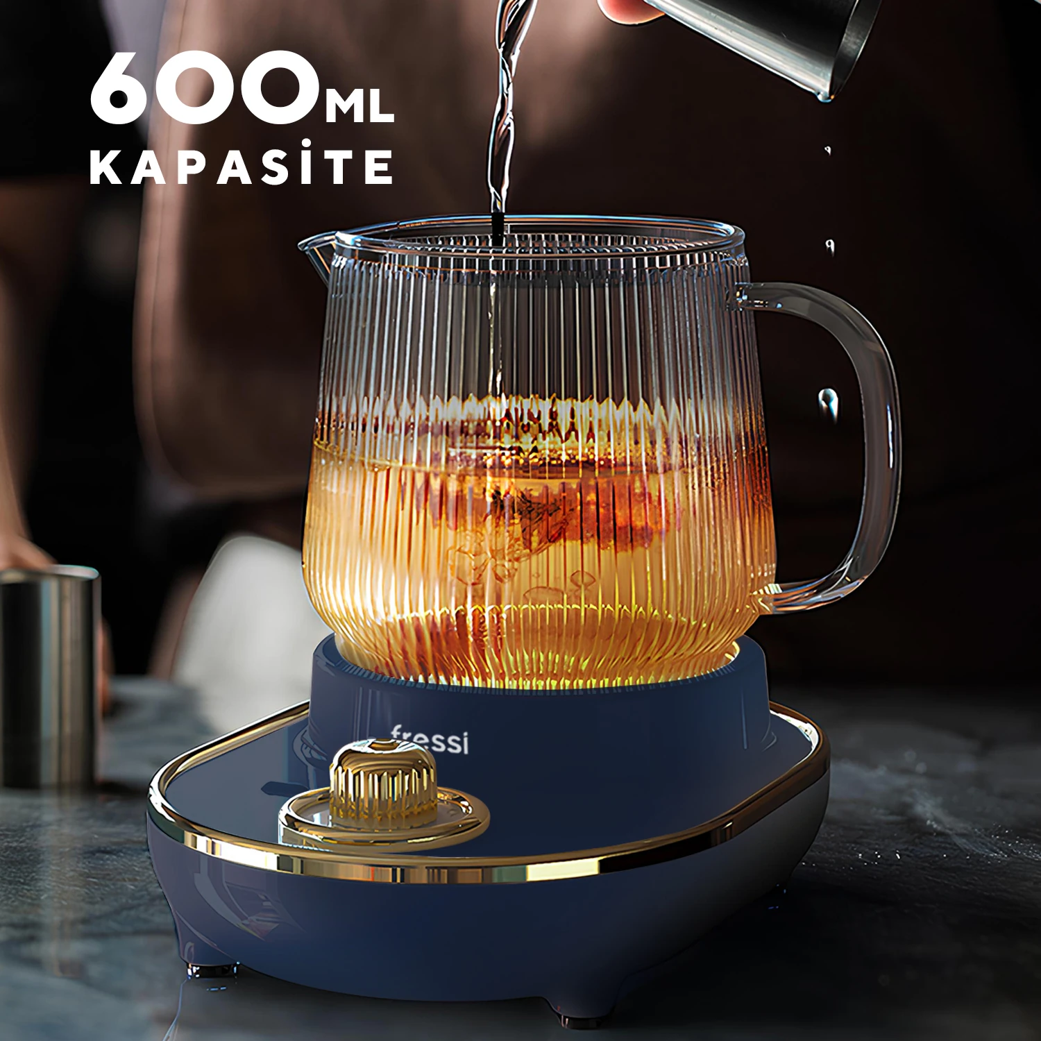 YSB-GC03 Venice 600ml Elektrikli Çok Fonksiyonlu Cam Su Isıtıcı Kettle Bitki Çayı Makinesi