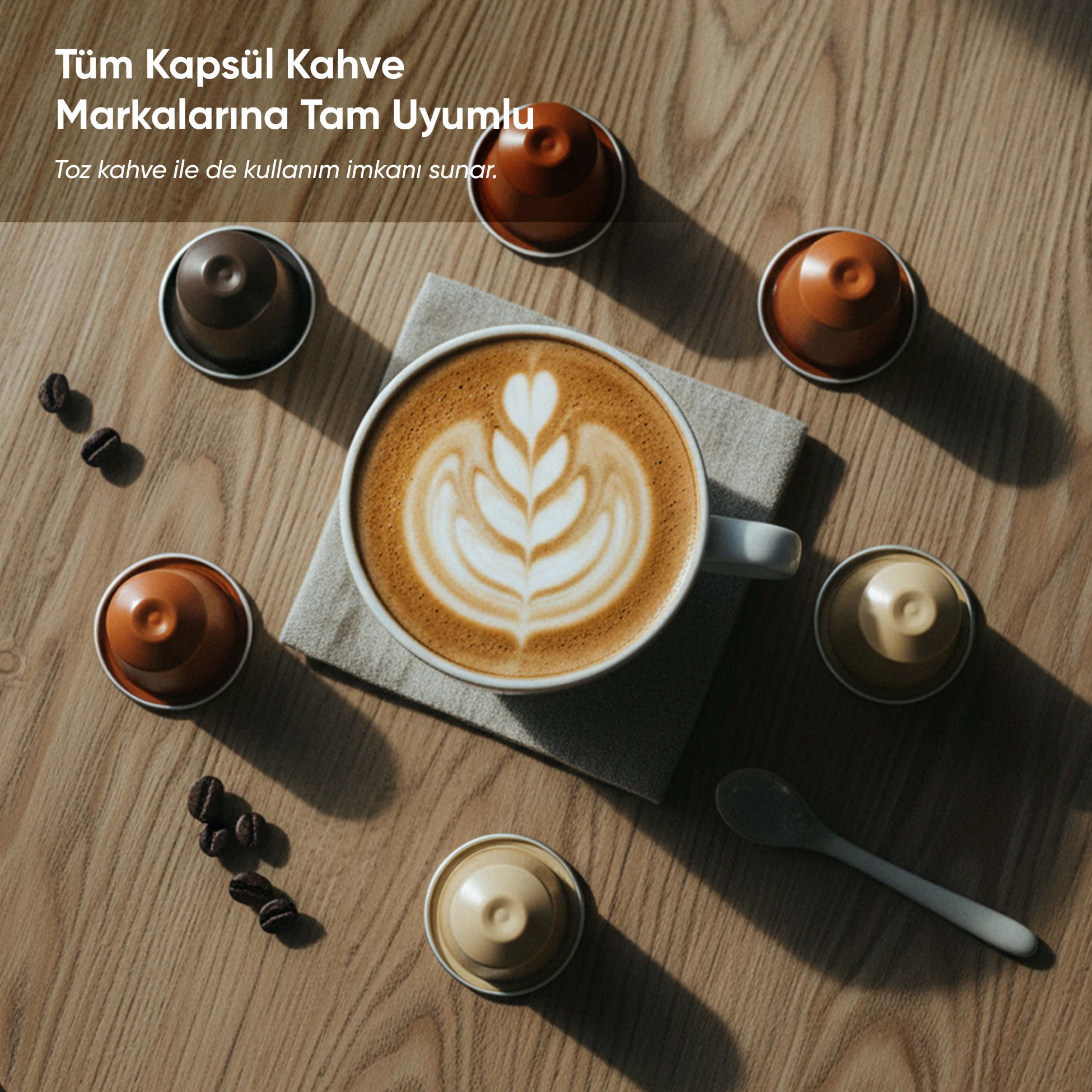 Espresso & Cappuccino Makinesi Kapsül Kahve Makinesi EM-542 Belezza