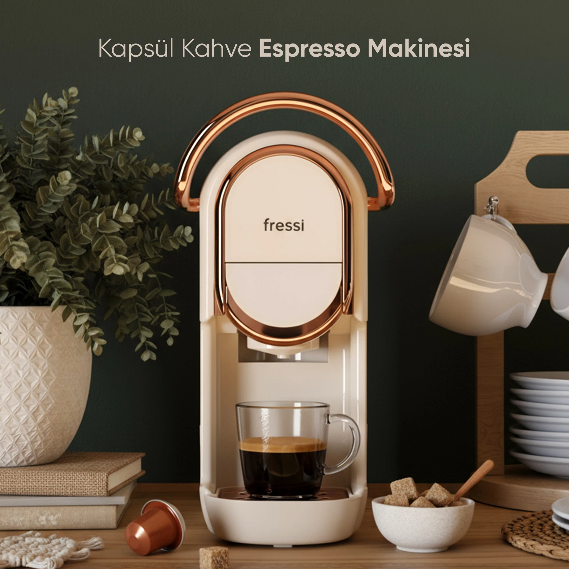Espresso & Cappuccino Makinesi Kapsül Kahve Makinesi EM-542 Belezza