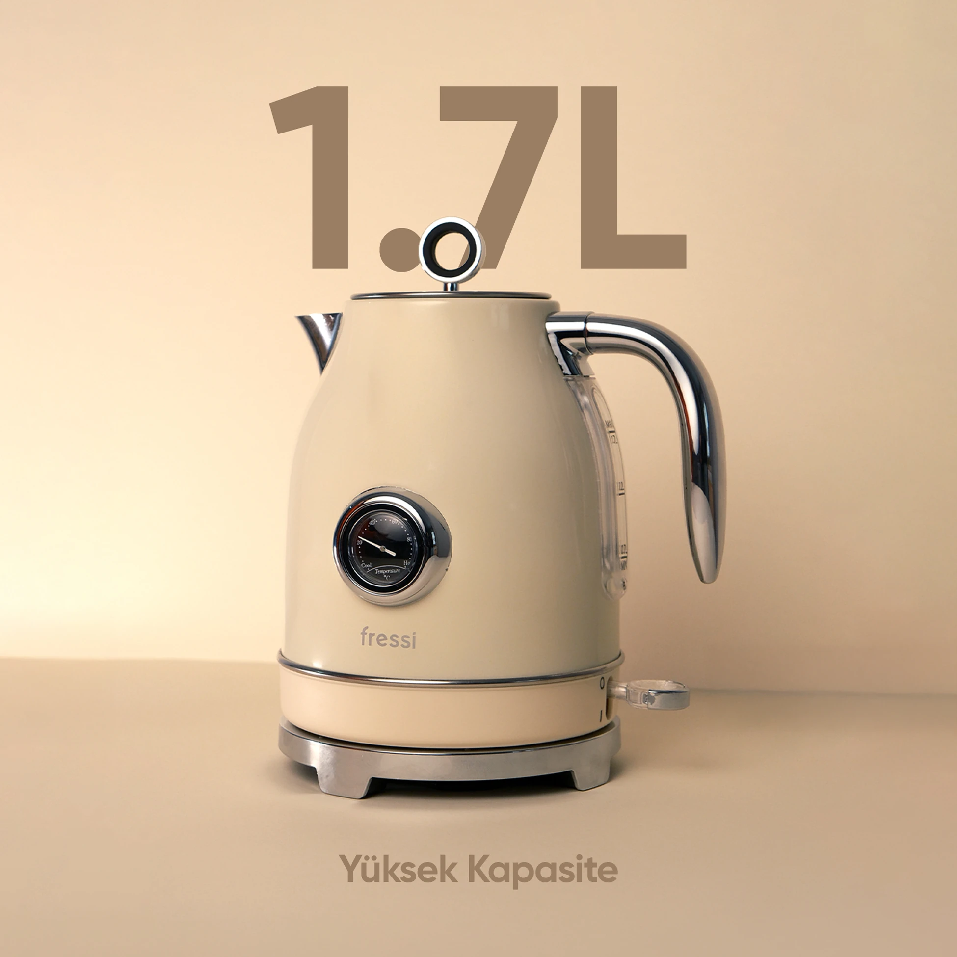 FR-KT05 Vintheat 1,7L Isı Göstergeli Kettle Su Isıtıcısı