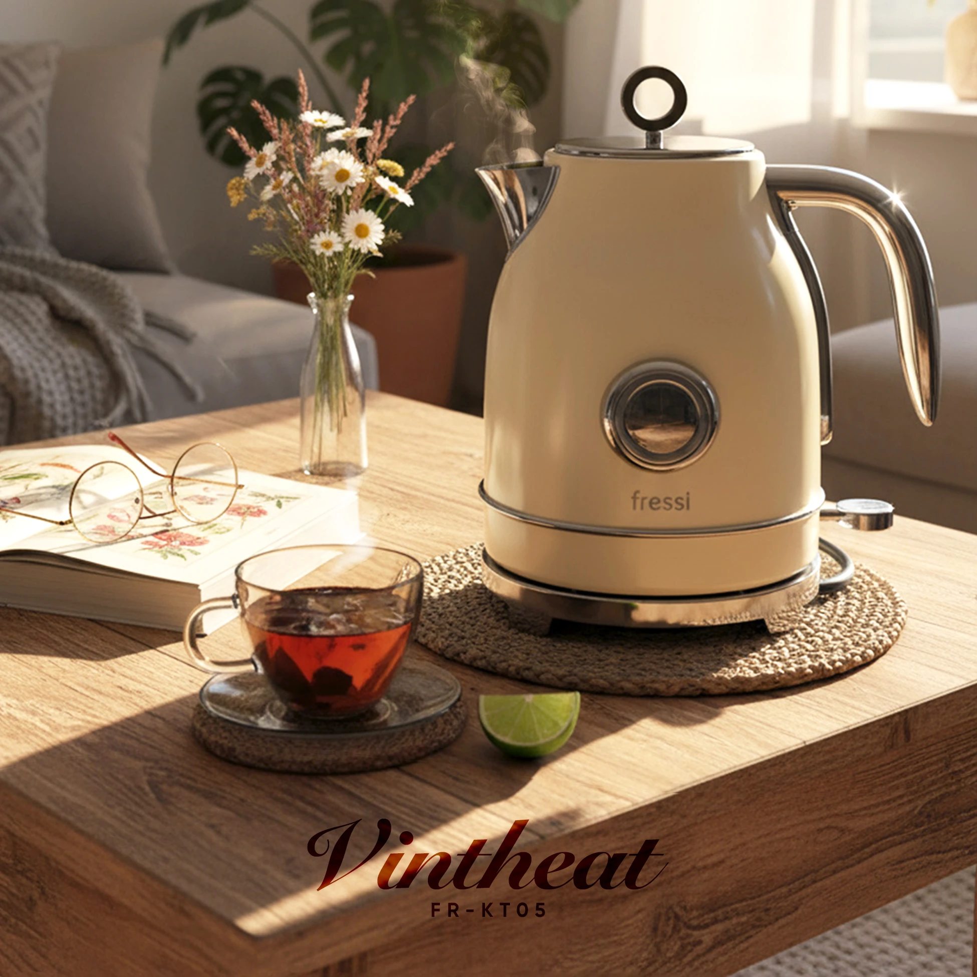 FR-KT05 Vintheat 1,7L Isı Göstergeli Kettle Su Isıtıcısı