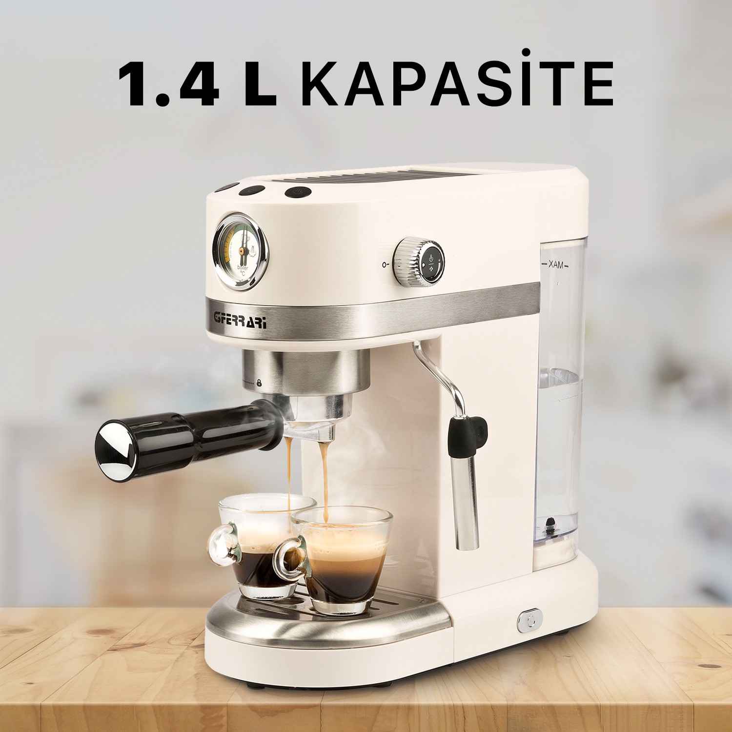 G3ferrari G10168 15 Bar 1,4L 1465W Krem Espresso Makinesi                                           