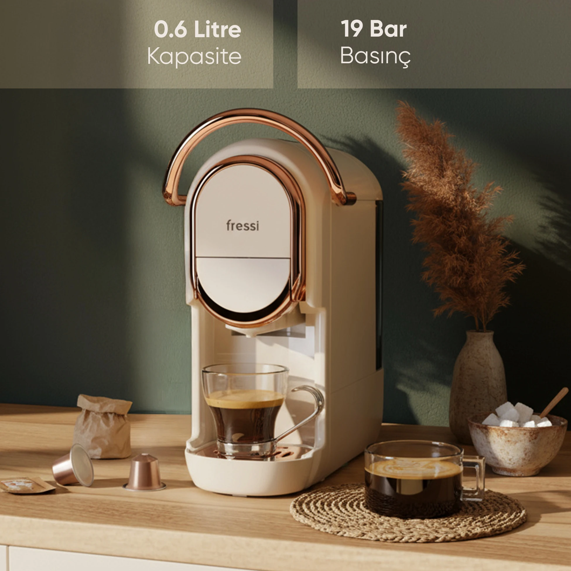 Espresso & Cappuccino Makinesi Kapsül Kahve Makinesi EM-542 Belezza