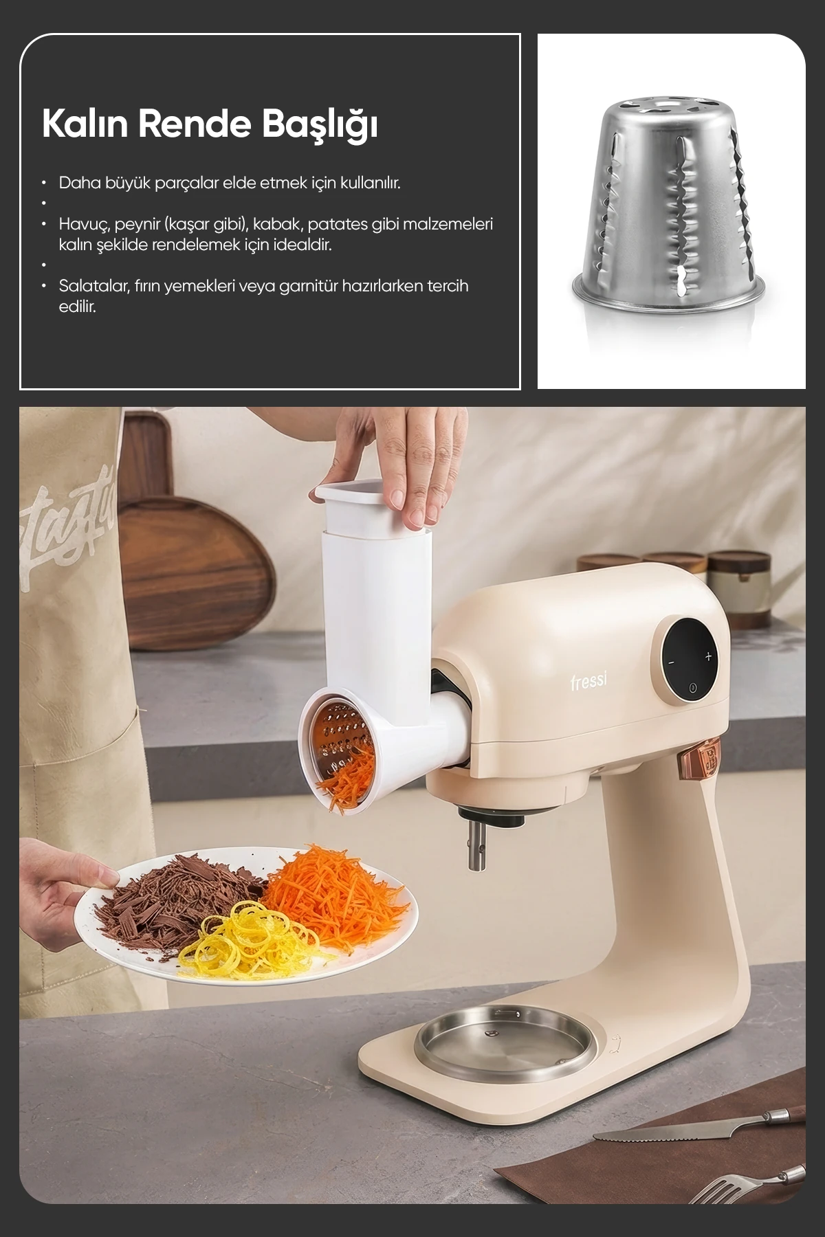 FR-SM2503 Allegro Stand Mikser Salata Dilimleme & Rendeleme & Doğrama Aparatı