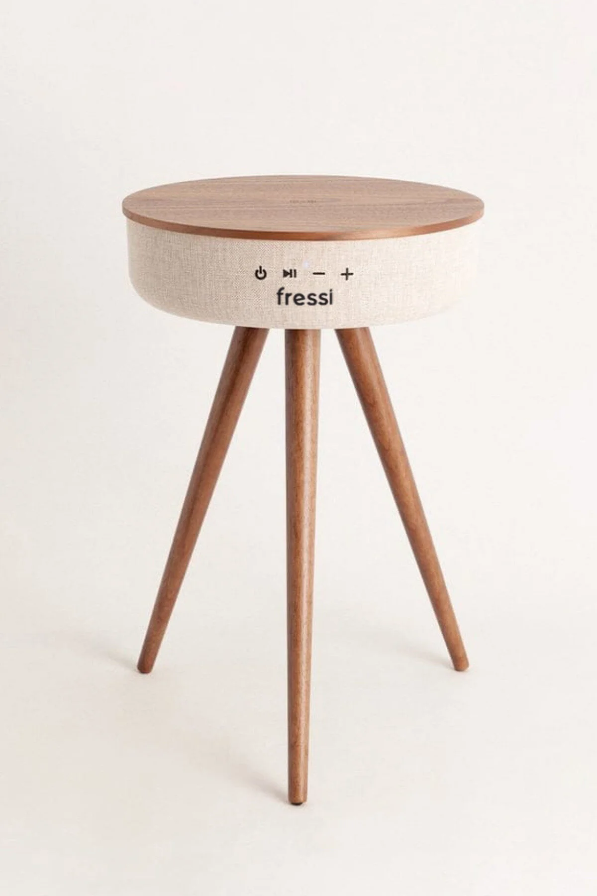 Bluetooth Hoparlör Hızlı Şarj Destekli Ahşap Ayaklı Kablolu Sehpa Speaker Fr-sh2502 Nature