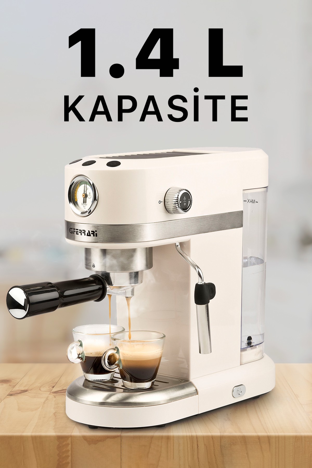 G3ferrari G10168 15 Bar 1,4L 1465W Krem Espresso Makinesi                                           