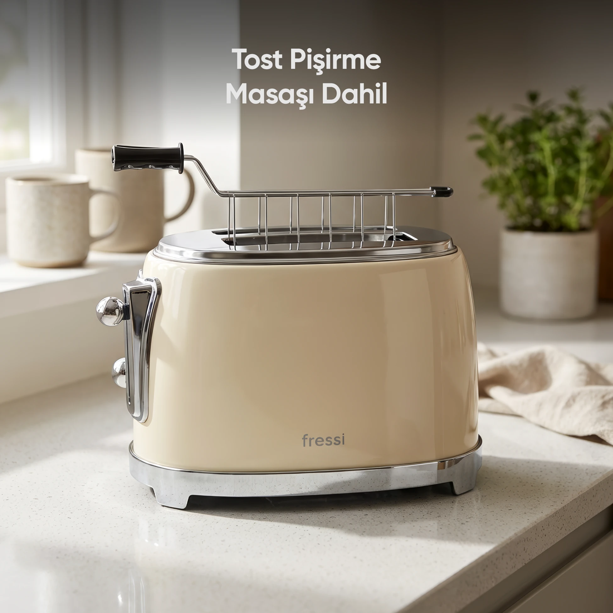 FR-EK0525 Panella 2 Dilim + Tost Aparatlı Krem Ekmek Kızartma Makinesi