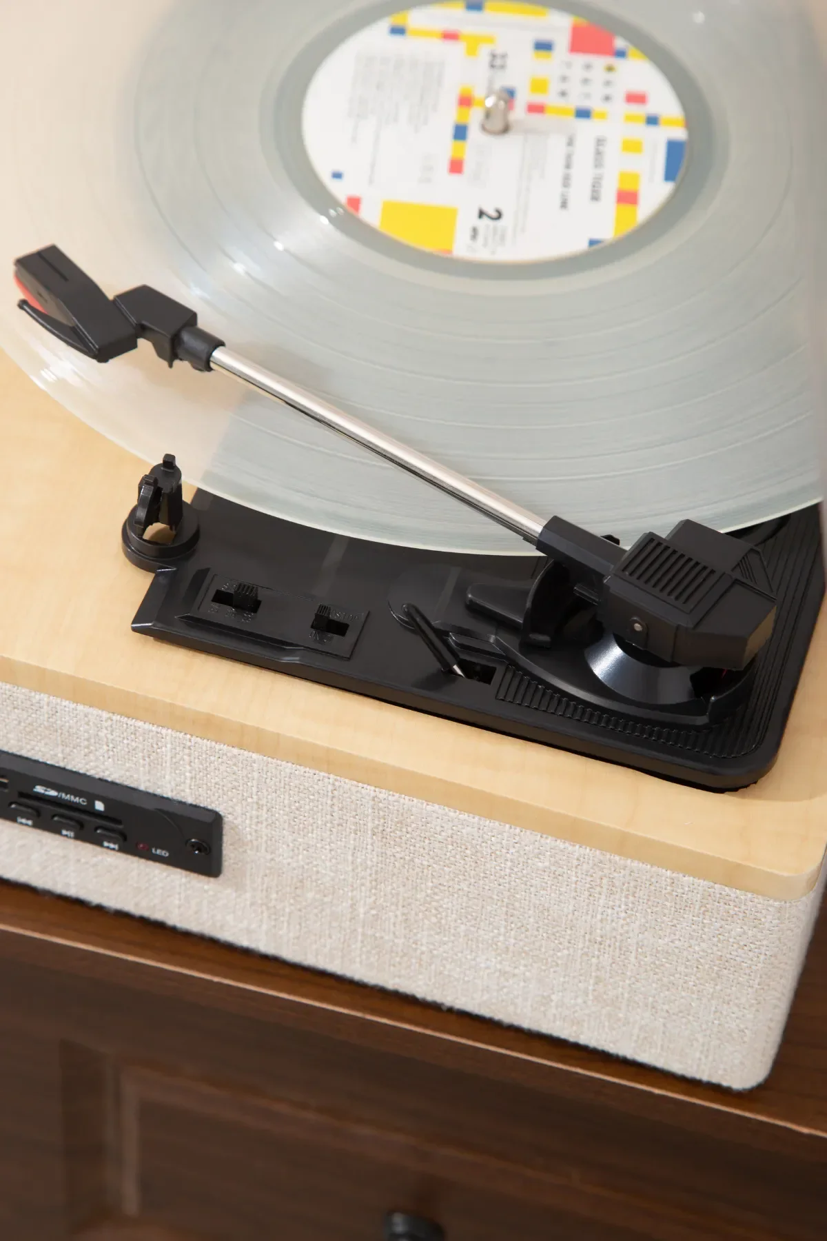 Dahili Hoparlörlü Pikap Müzik Kutusu Usb+Rca+Bluetooth FR-P1990 Velura