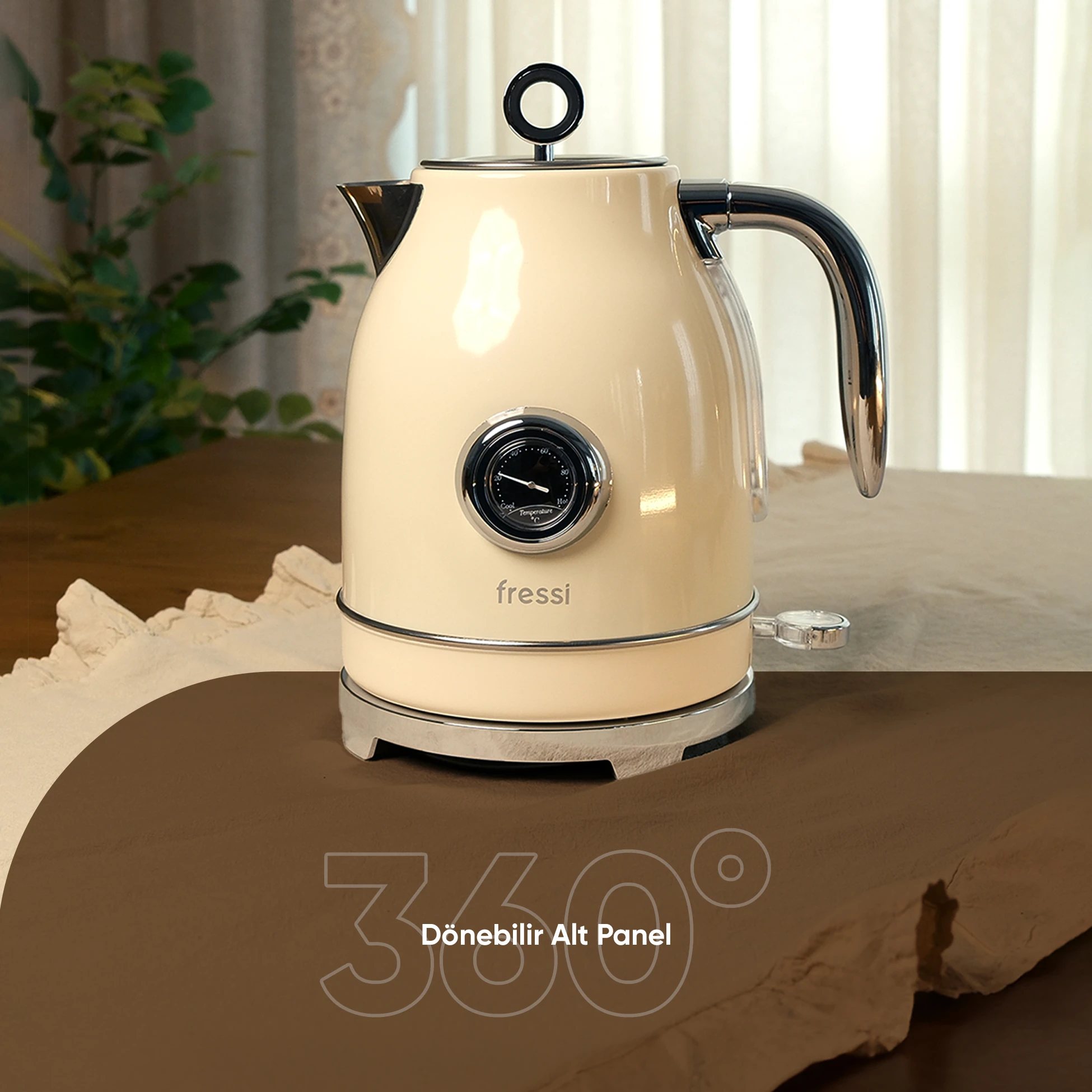 FR-KT05 Vintheat 1,7L Isı Göstergeli Kettle Su Isıtıcısı