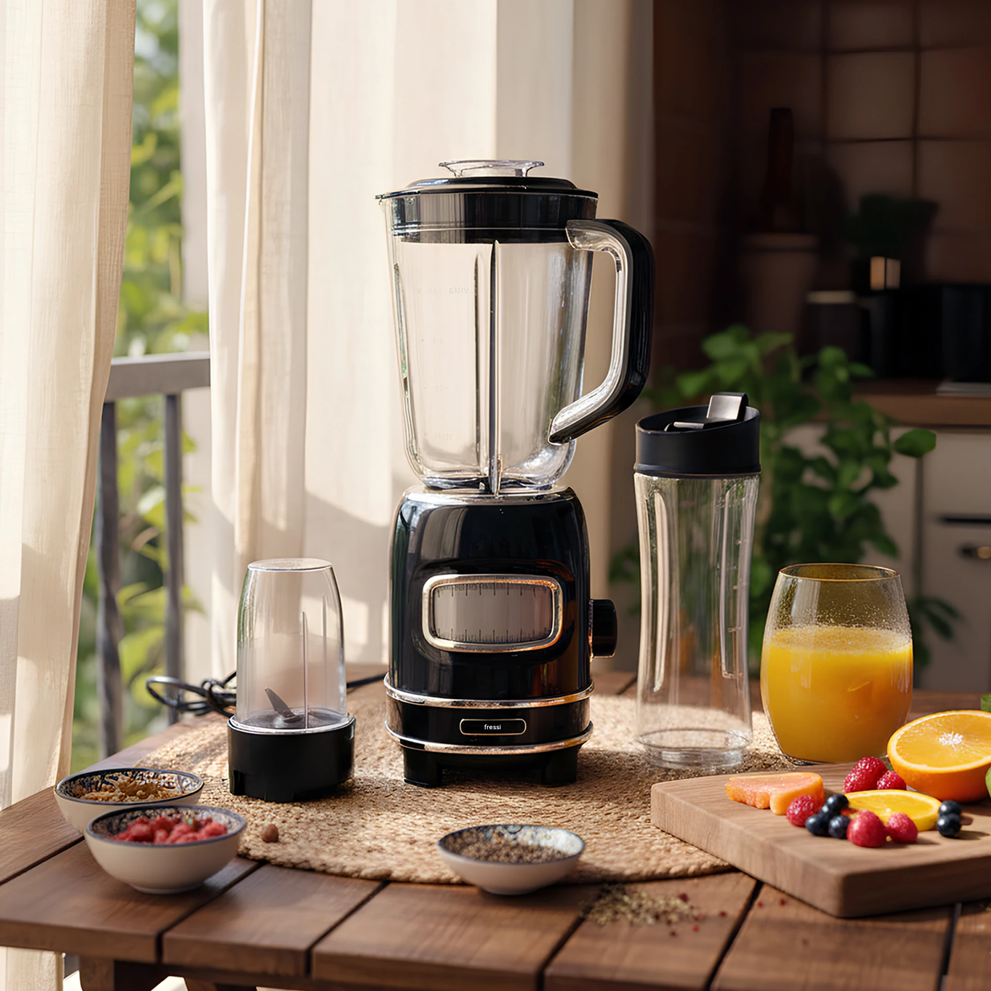 Kişisel Blender Seti Öğütücülü Smoothie Şişeli Blender 1,0 Litre Blendir Seti Fr-bl01 Retroblend