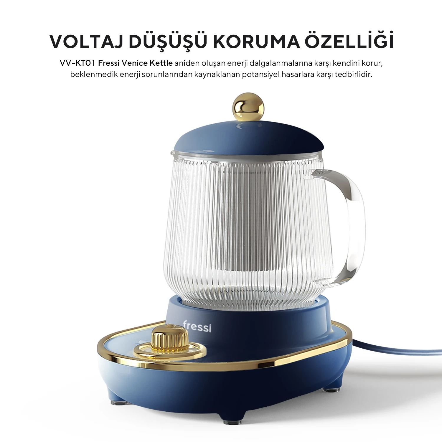 YSB-GC03 Venice 600ml Elektrikli Çok Fonksiyonlu Cam Su Isıtıcı Kettle Bitki Çayı Makinesi