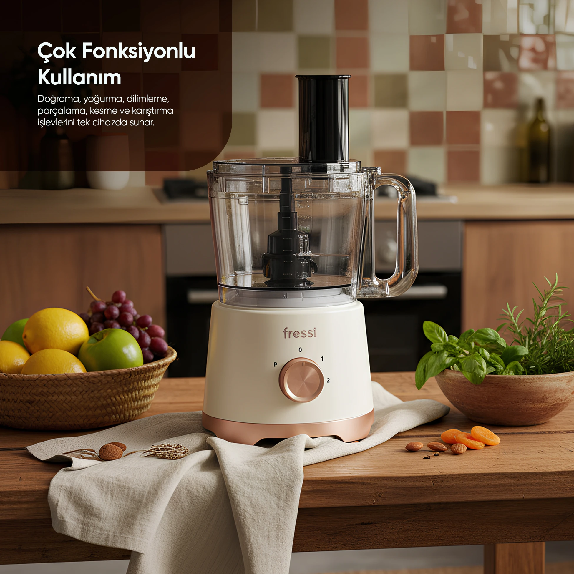 Power Blender Seti Mutfak Robotu Salata Doğrayıcı 2,5L 1200W FR-PBL02 Armonia