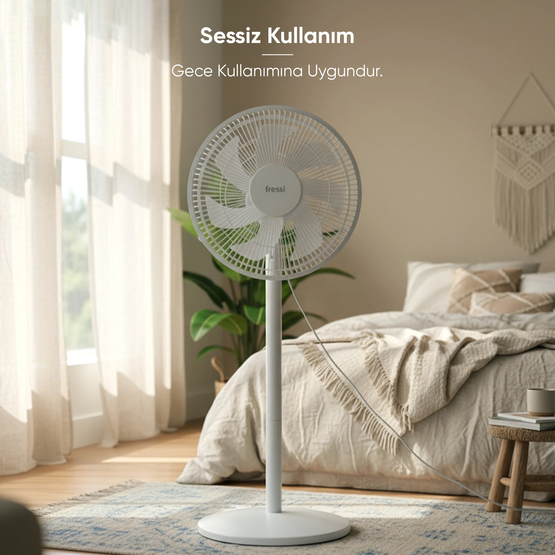 Fressi Ayaklı Vantilatör 3 Kademe Hız Ayarlı Kumandalı FR-F05R Silence Pro