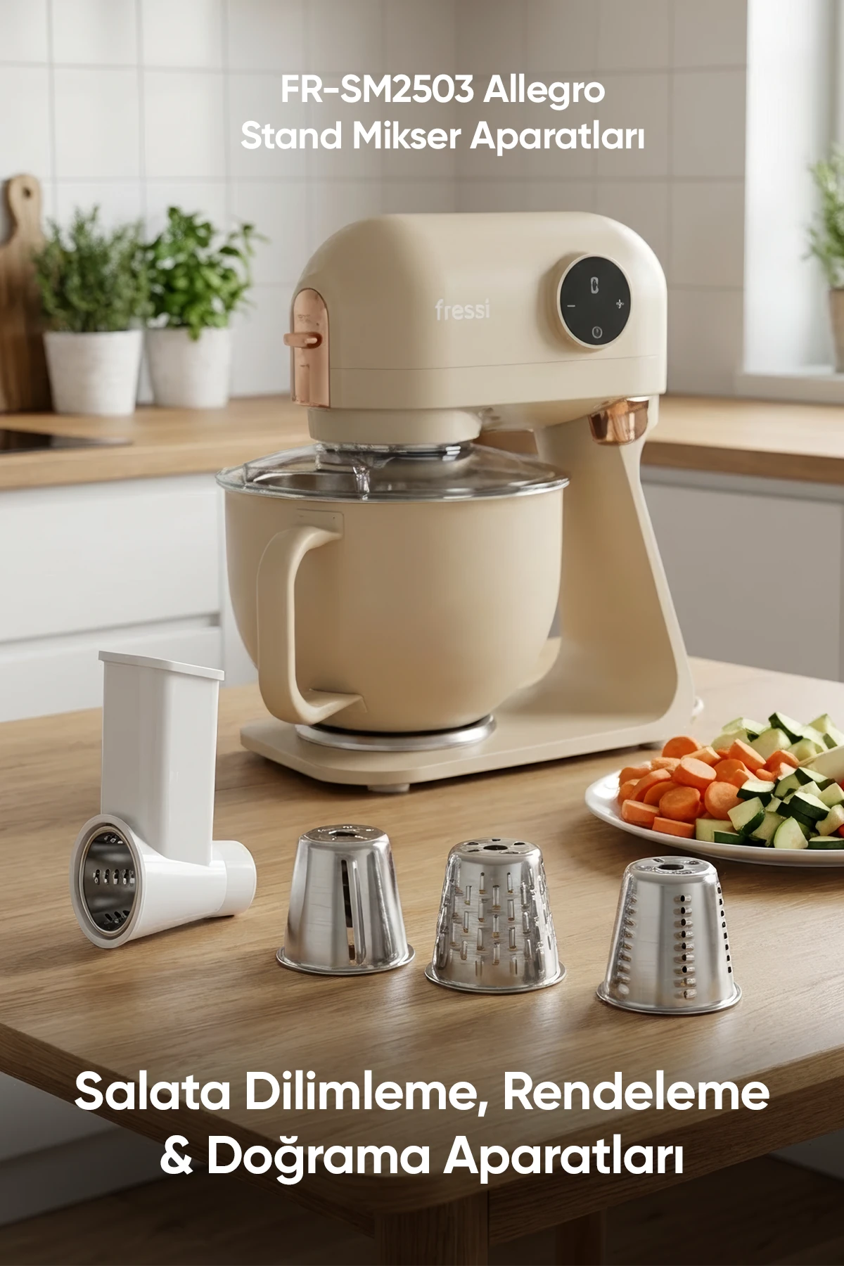 FR-SM2503 Allegro Stand Mikser Salata Dilimleme & Rendeleme & Doğrama Aparatı
