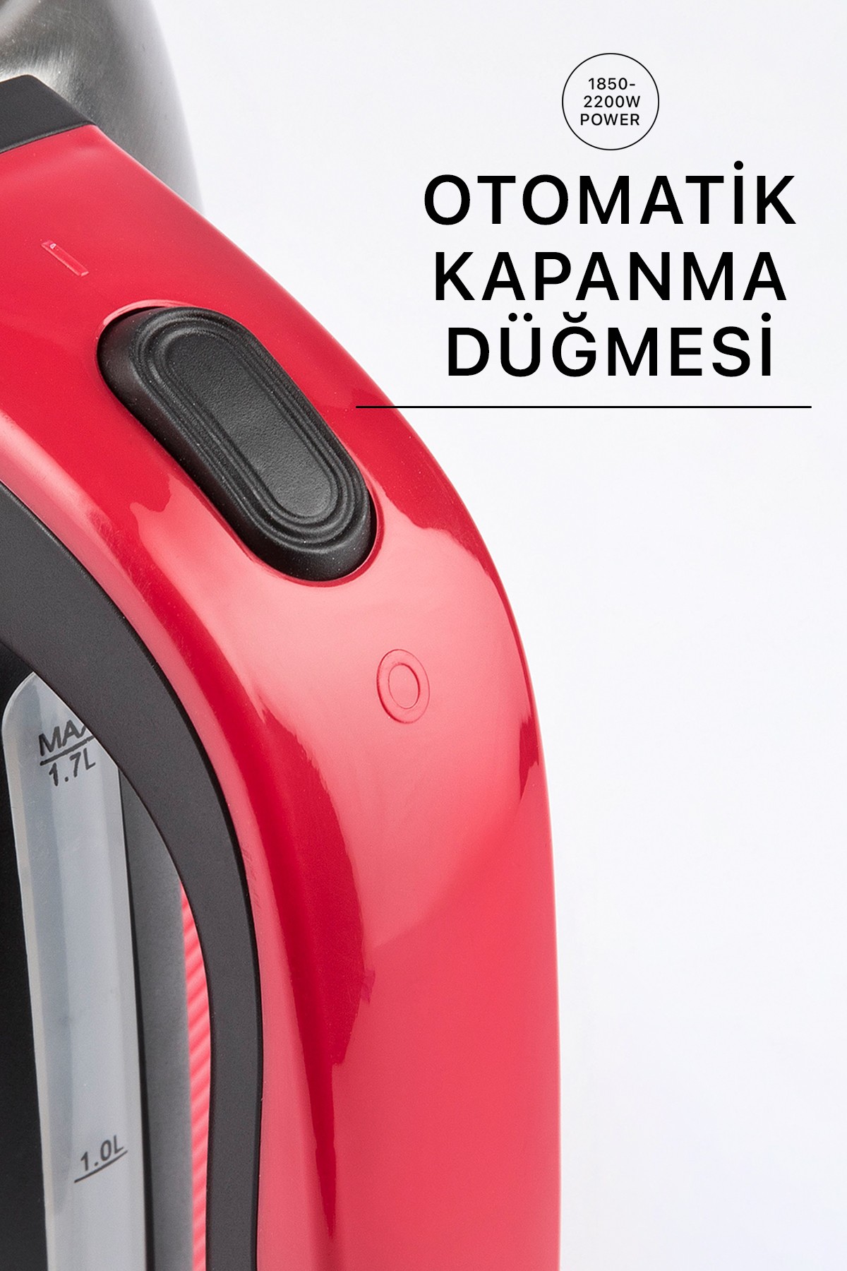 G3ferrari G10149 2200W 1,7 Lt Kırmızı Kettle Kablosuz Su Isıtıcısı                             