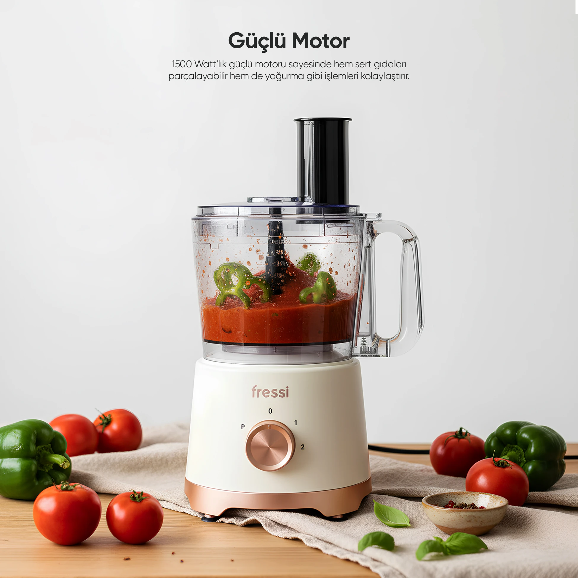 Power Blender Seti Mutfak Robotu Salata Doğrayıcı 2,5L 1200W FR-PBL02 Armonia