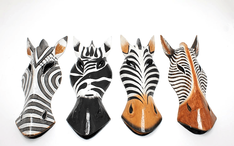Ahşap Zebra Mask 30 Cm 3galıleo-3