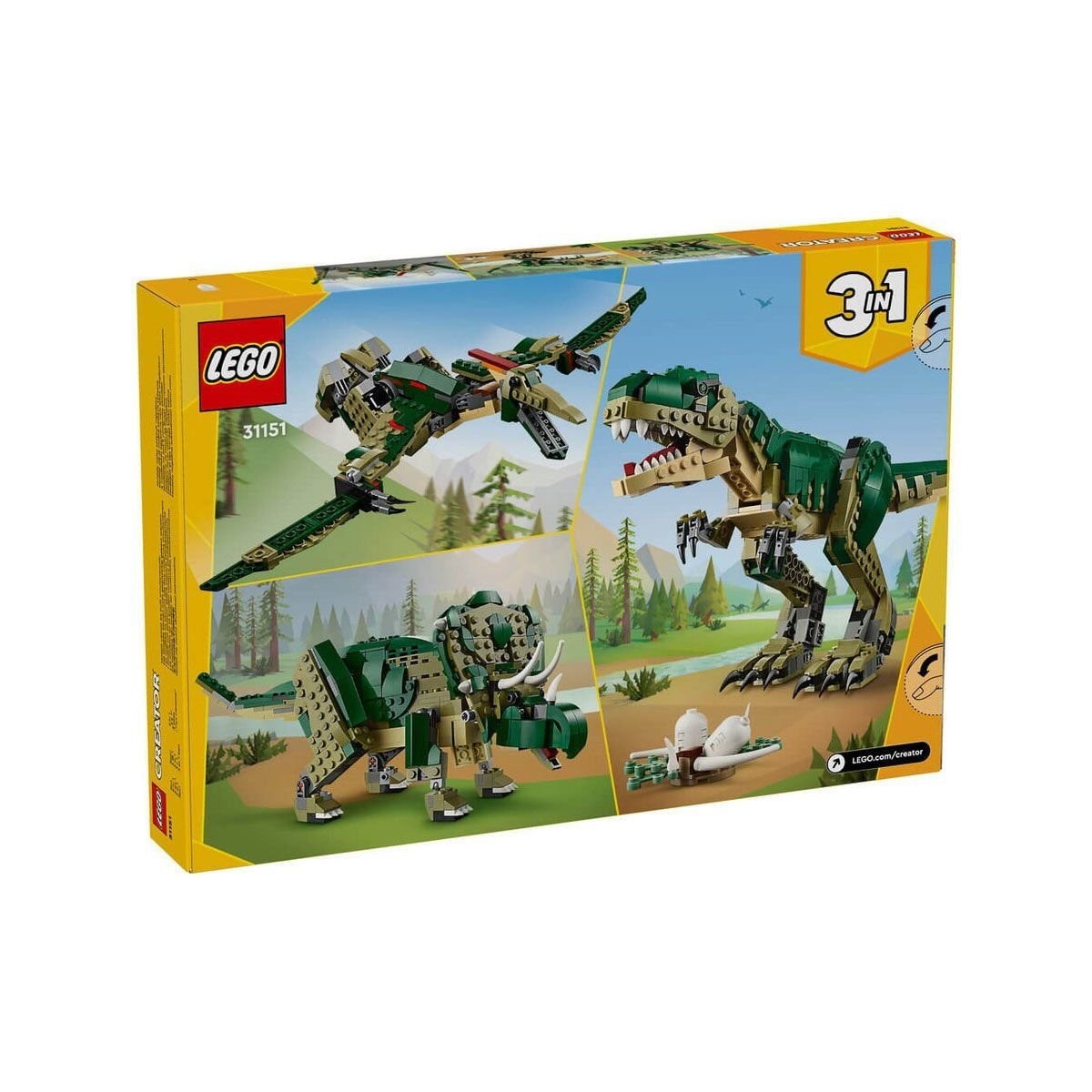31151 Lego Creator 3ü1 Arada T. Rex 626 Parça +9 Yaş
