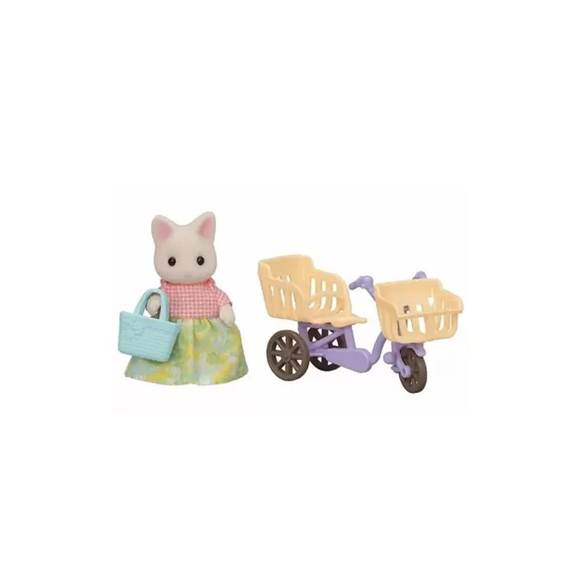 5680 Sylvanian Families Çiçekli Kedi Anne Ve Bisikleti +3 Yaş