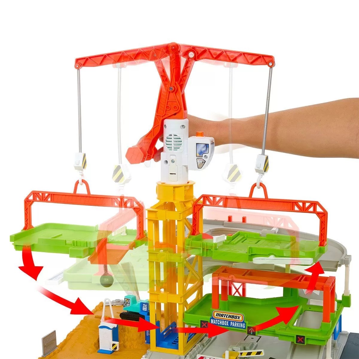 Hpd63 Matchbox Aksiyon Sürücüleri Muhteşem İnşaat Alanı Oyun Seti