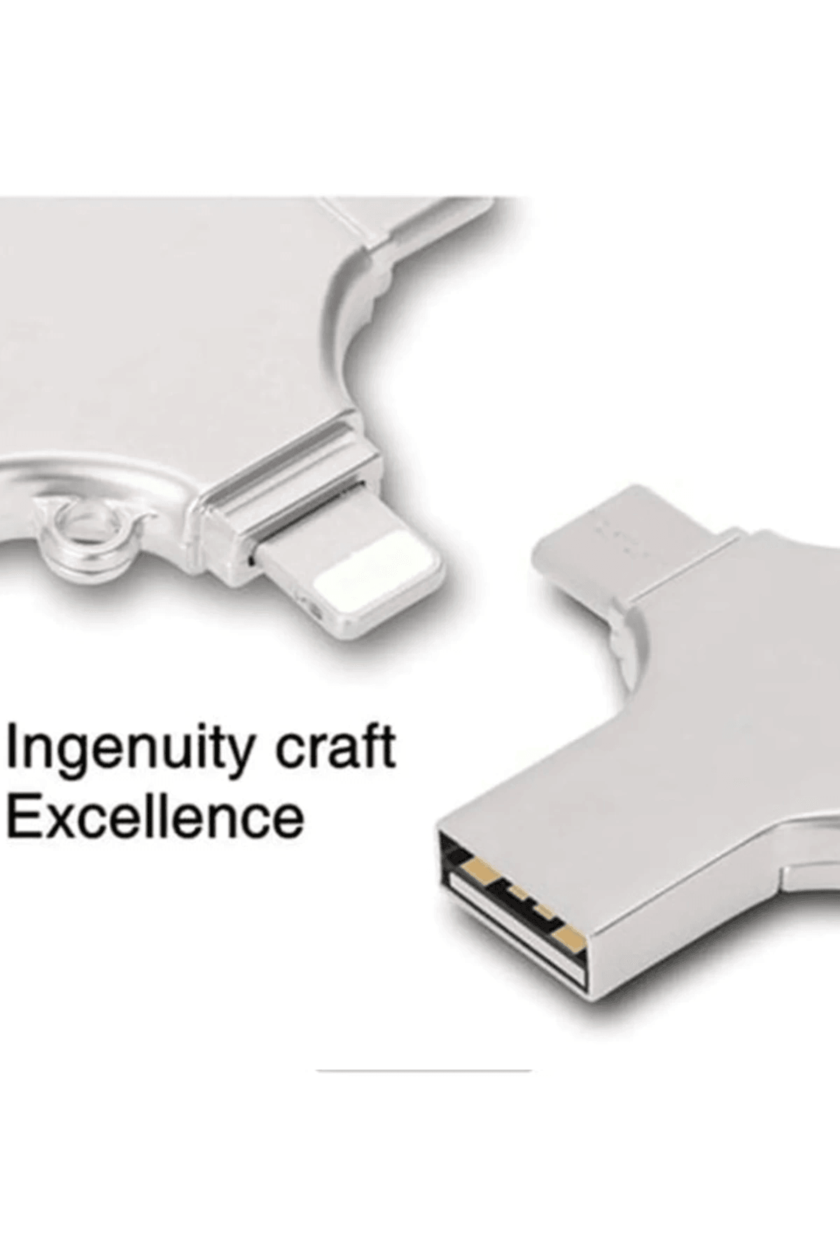 Otg 4in1 Cep Telefonu Çok Fonksiyonlu Usb Flash Bellek 128 Gb Type-c, Micro Sd Ve Kart Okuyucu