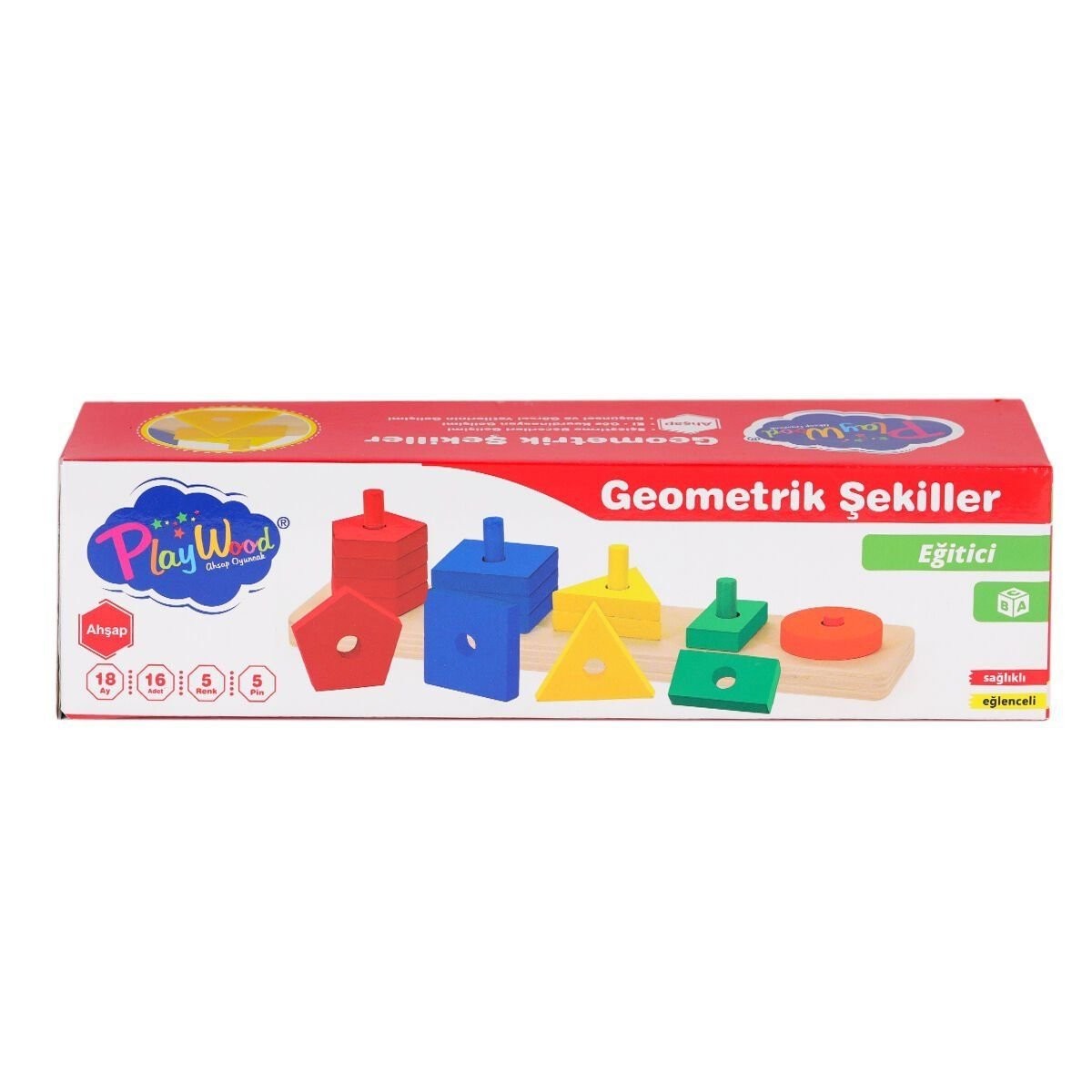 Ony-305 Ahşap Geometrik Şekiller -onyıl Oyuncak