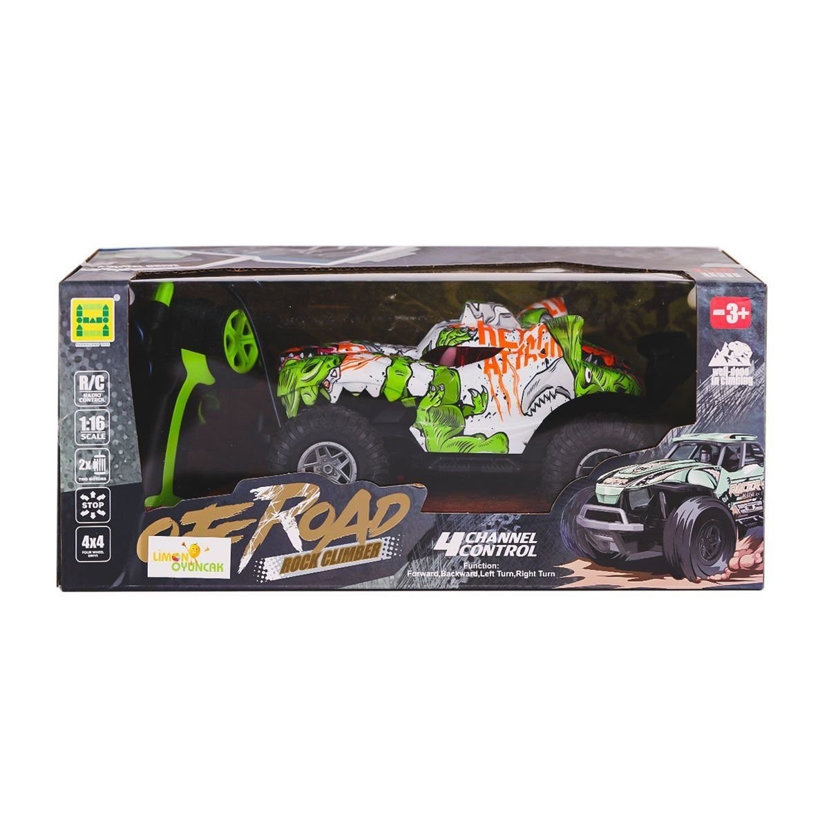 Sh091-503b Kumandalı Şarjlı Off Road Canavar Rock Climber 4x4 -limon Oyuncak