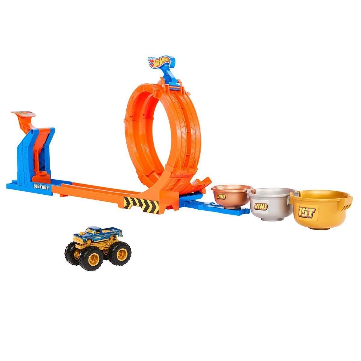 Jbx64 Hot Wheels Monster Trucks Döngü Ve Takla Bigfoot Oyun Parkuru