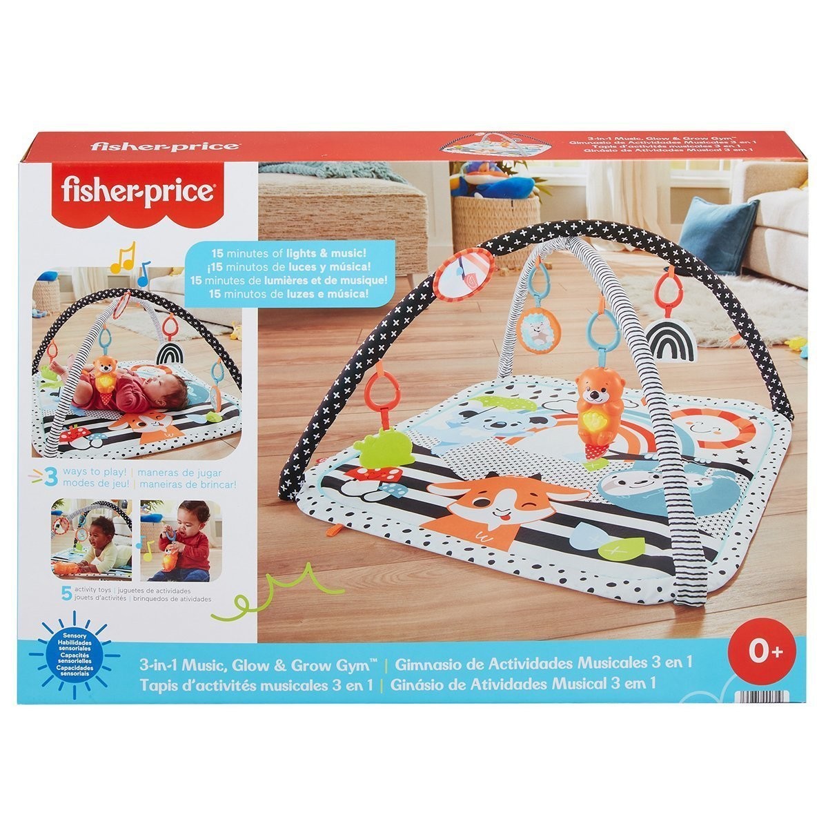 Hbp41 Fisher-price® Neşeli Hayvanlar 3ü1 Arada Jimnastik Merkezi