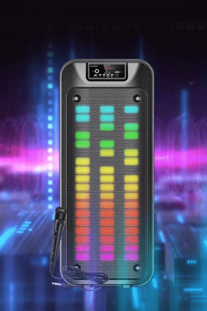 Gts-1852 Taşınabilir Rgb Ledli Bluetooth Hoparlör Usb-tf Siyah