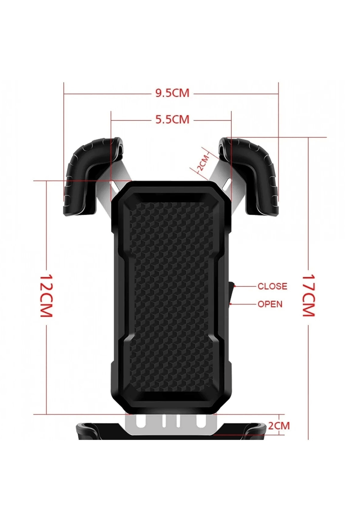 360° Derece Ayarlanabilen Gidon Bağlantılı Bisiklet Motosiklet İçin Abs 4-7.8″ İnç Telefon Tutucu