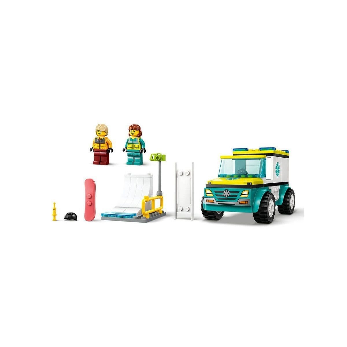 60403 Lego® City Acil Durum Ambulansı Ve Snowboardcu 79 Parça +4 Yaş