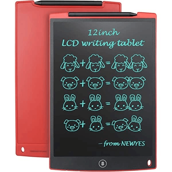 T12 Kırmızı Writing Tablet Lcd 12 Inç Dijital Kalemli Çizim Yazı Tahtası