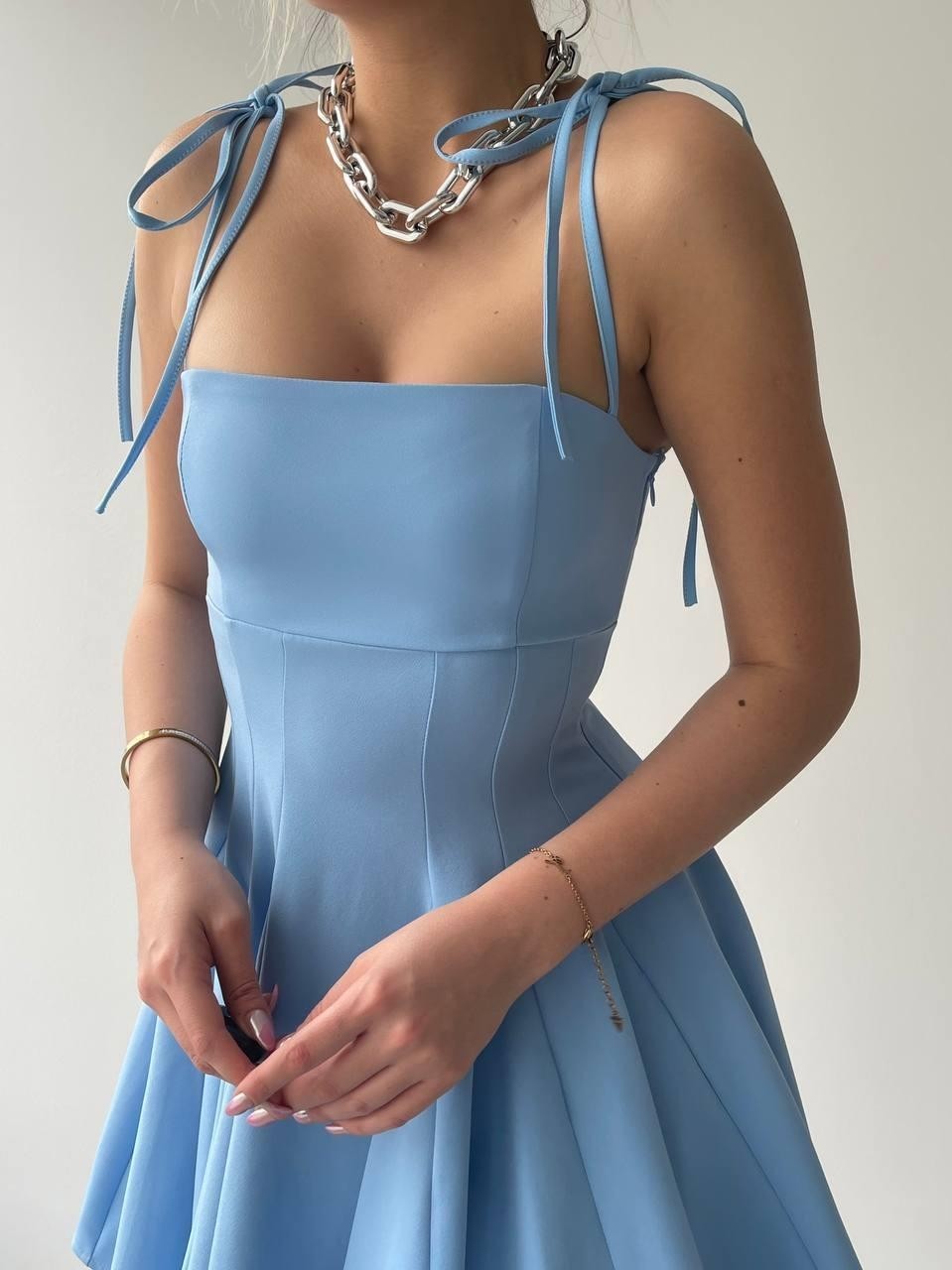 Clara Askılı Mini Elbise