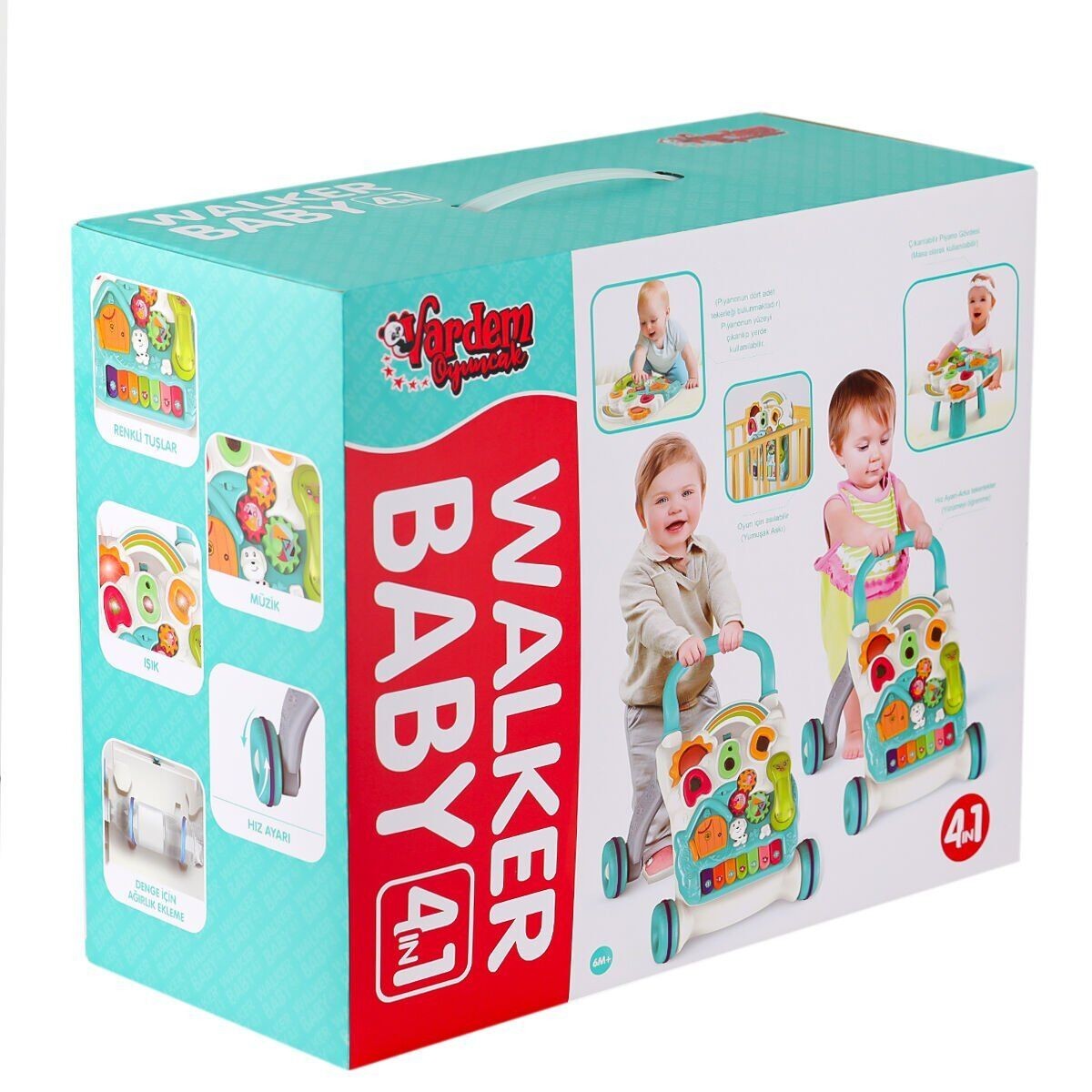 Bıb-6017 Pianolu Yürüme Arkadaşı 4ın1