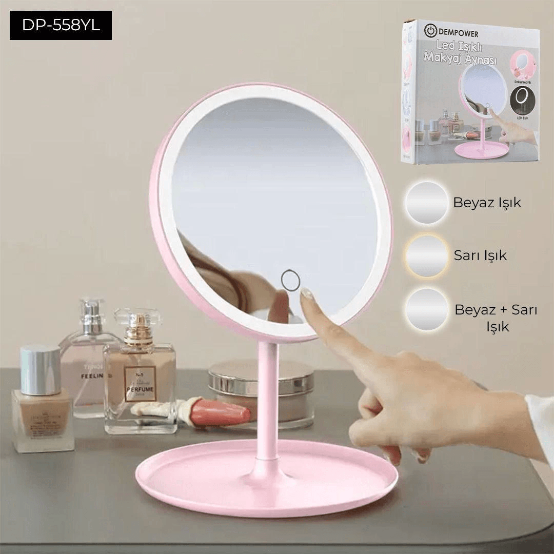 Oval Işıklı Makyaj Aynası