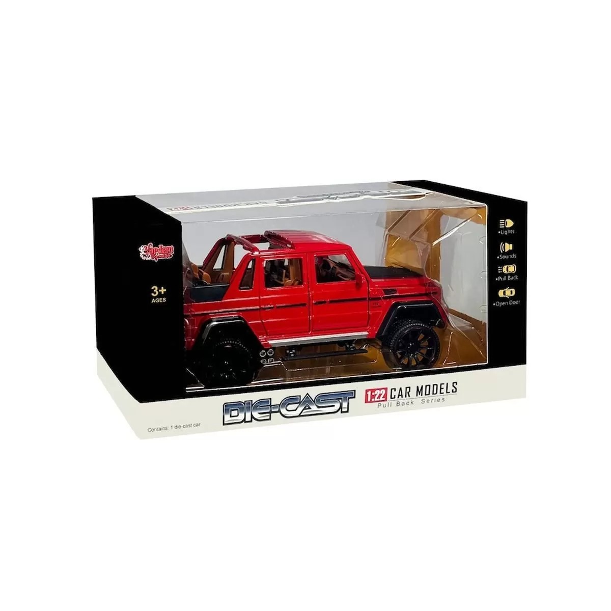 Hcl-902 Çek Bırak 1:22 Sesli Ve Işıklı Metal Jeep -vardem