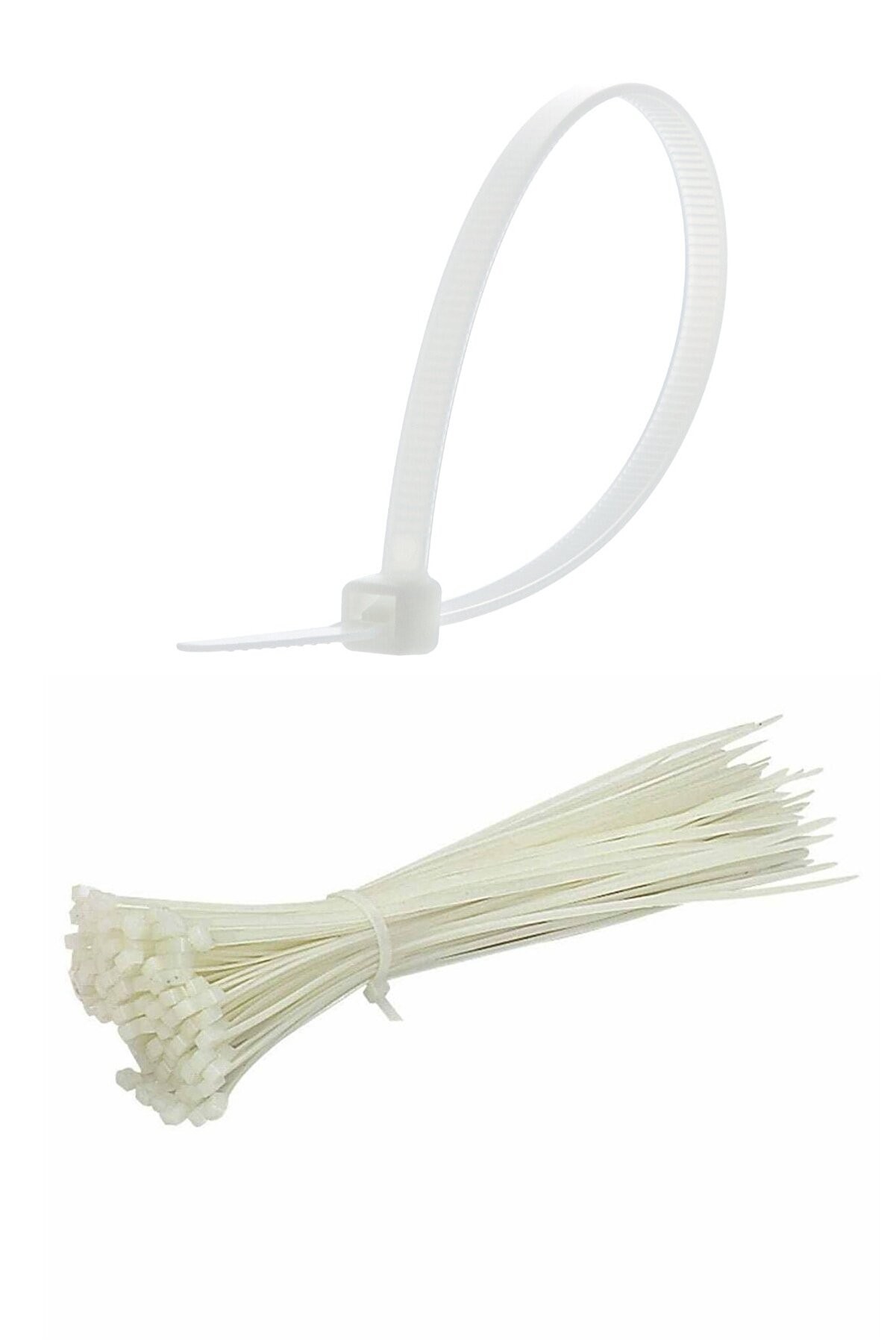 50 Adet Plastik Cırt Kelepçe Kablo Bağı Kablo Düzenleyici-4.8 X 380 Mm