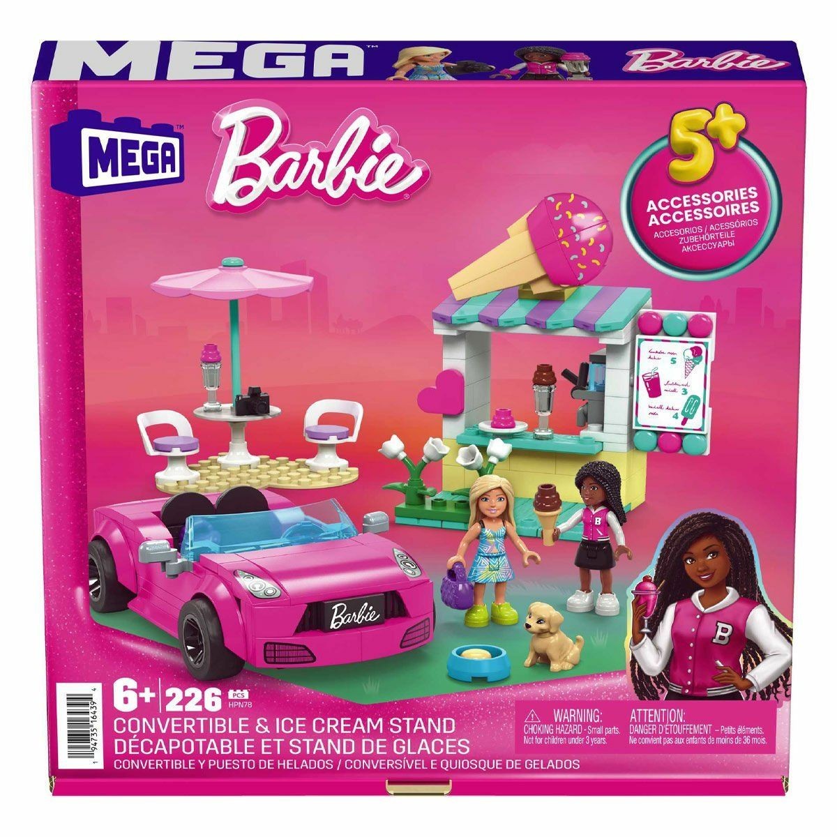 Hpn78 Mega Barbie® Dondurma Standı 226 Parça +6 Yaş