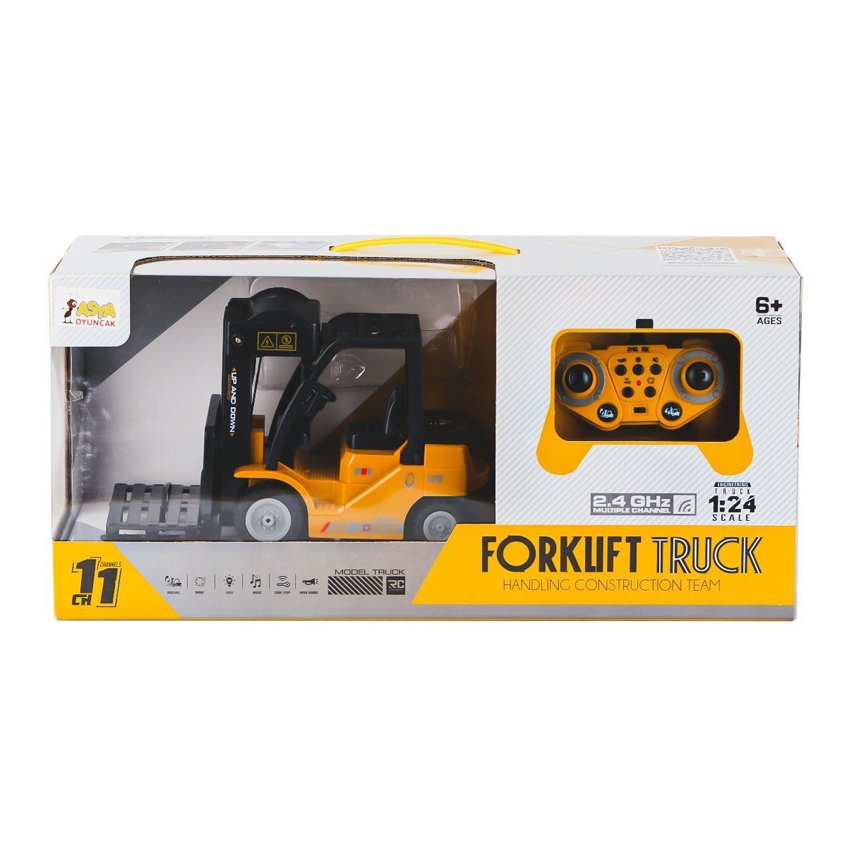 A8196-oQ9009 Kumandalı Sesli Ve Işıklı Froklift 1:24  -asya Oyuncak