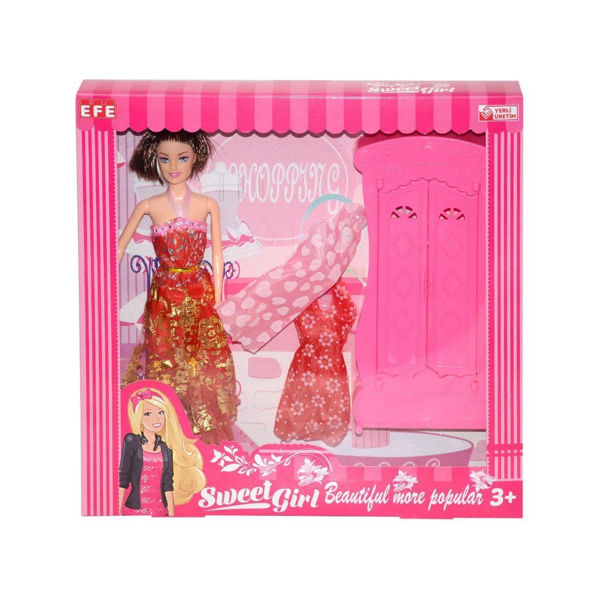 221g-m Efe, Sweet Girl Market Arabalı Bebek Oyun Seti