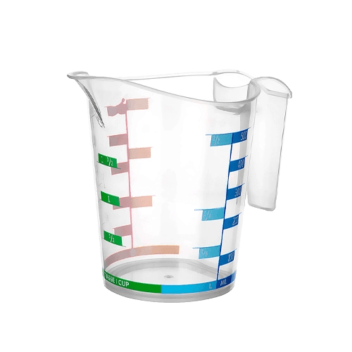 Ölçü Kabı Dereceli Renkli 1000 Ml + 500 Ml Set