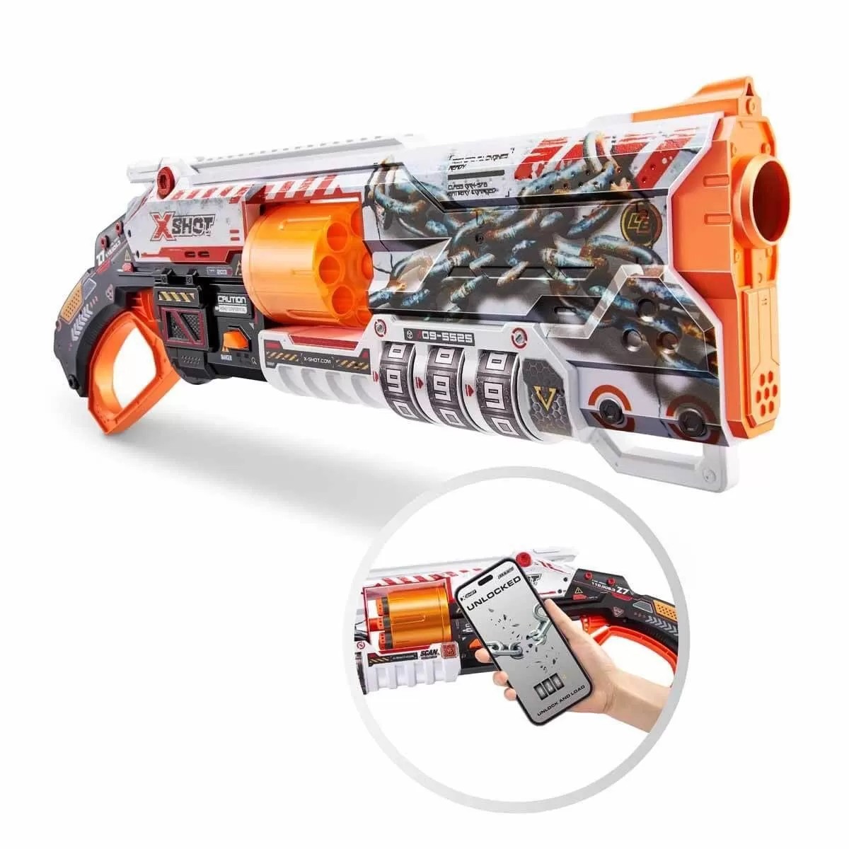 36606 X-shot Skins Lock Blaster 16 Mermili Sünger Dart Atan Silah 56 Cm -sunman